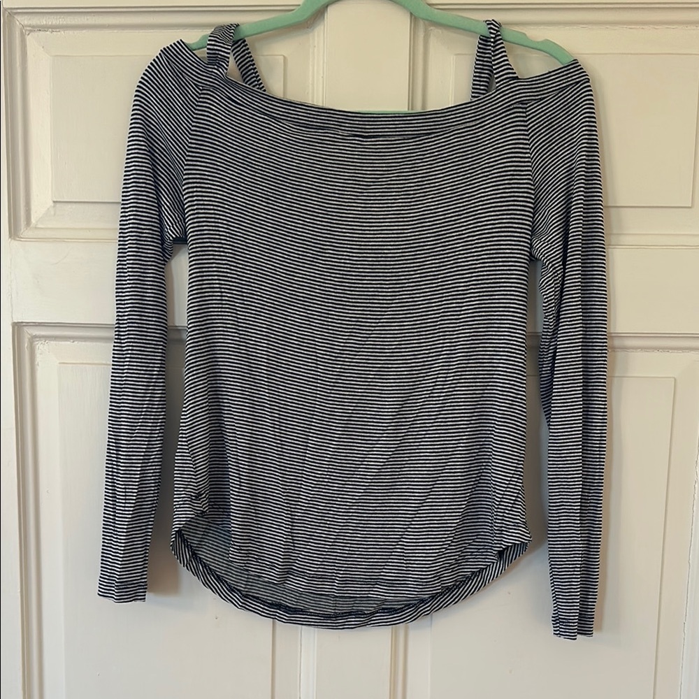 Striped Black and White Women's Top